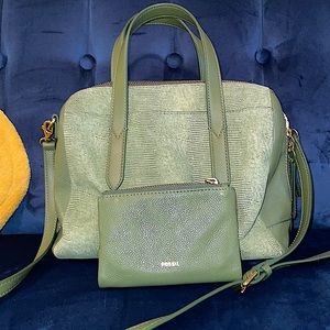 Fossil Green Sydney Satchel